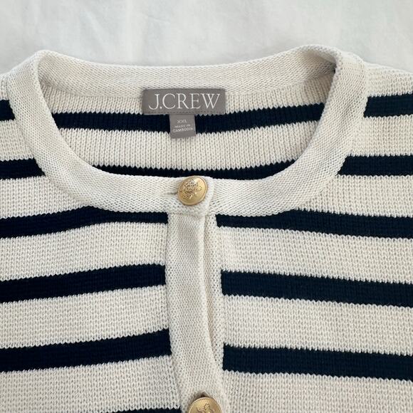 J.Crew Relaxed Emilie Lady Jacket In Stripe 100% Cotton XXL - Picture 10 of 13